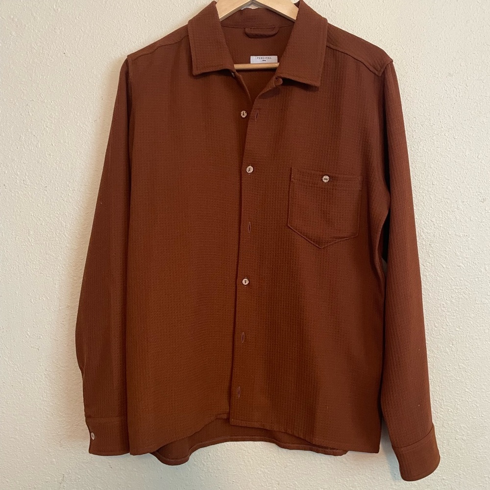 Percival Men's Espresso Cuban Shirt